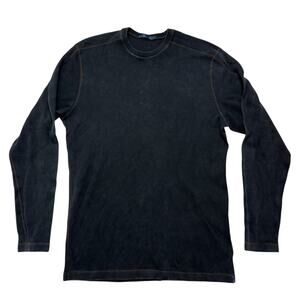 AGAVE DENIM Full Cut Nordic Long Sleeve Tee in Washed Black Size Medium Mens USA